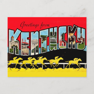 Antike Postkarte mit Grüßen aus Kentucky