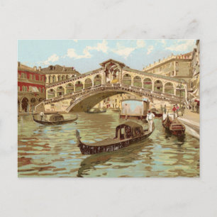 Antike Postkarte Ponte de ponte di Rialto, Venezia
