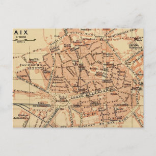 Antike Postkarte von Aix Frankreich