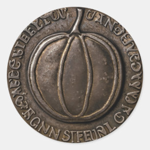Antike Pumpkin-Münze Runder Aufkleber