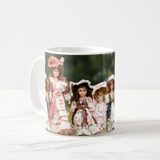 Antike Puppe Kaffeetasse (Vorderseite Links)