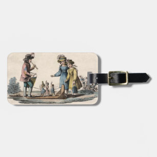 Antike Puppenthäuser zeigen Tanz Gepäckanhänger