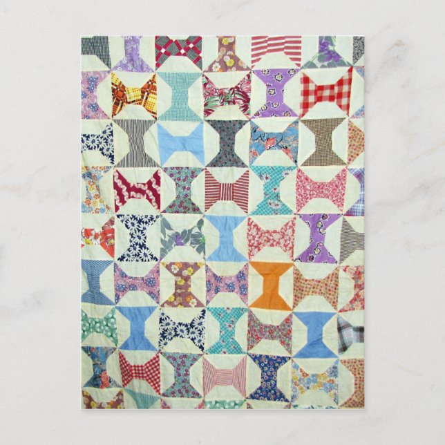 Antike Quilt Postkarte (Vorderseite)