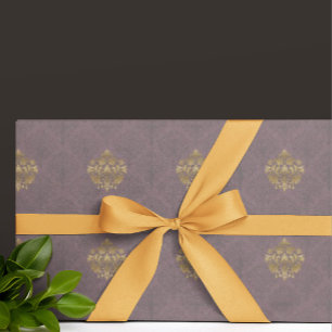Antike Rauchige Mauve-Medaillon-Optik Geschenkpapier