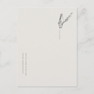 Antike Regency Krähenfeder-inspirierte Postkarte