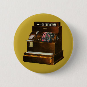 Antike Registrierkasse, Vintage-Einzelhandelsgesch Button