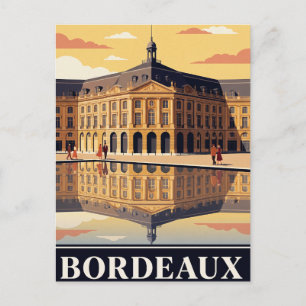 Antike Reise-Postkarte Bordeaux Postkarte