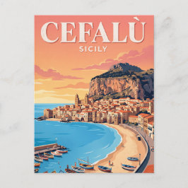 Antike Reise-Postkarte | Cefalù, Italien Postkarte