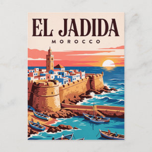 Antike Reise-Postkarte El Jadida Marokko Postkarte