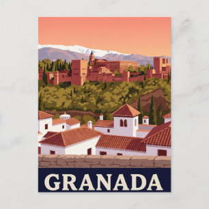Antike Reise-Postkarte Granada Postkarte