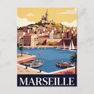 Antike Reise-Postkarte Marseille Postkarte