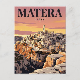 Antike Reise-Postkarte | Matera, Italien Postkarte