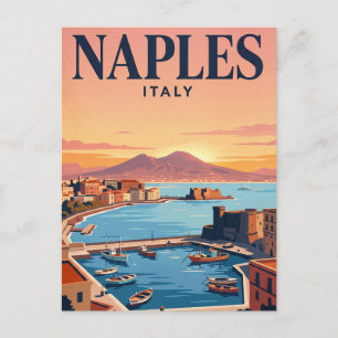 Antike Reise-Postkarte Neapel, Italien Postkarte