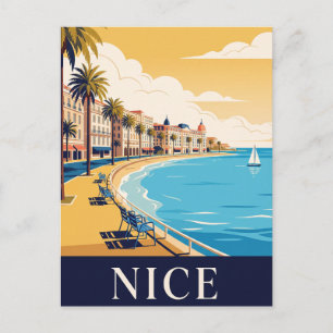 Antike Reise-Postkarte Nizza Postkarte