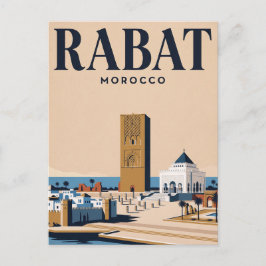Antike Reise-Postkarte | Rabat, Marokko Postkarte
