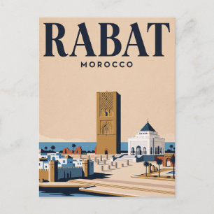 Antike Reise-Postkarte Rabat, Marokko Postkarte