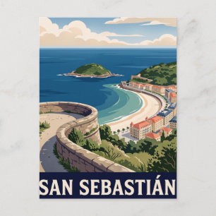 Antike Reise-Postkarte San Sebastián Postkarte