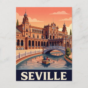 Antike Reise-Postkarte Sevilla Postkarte
