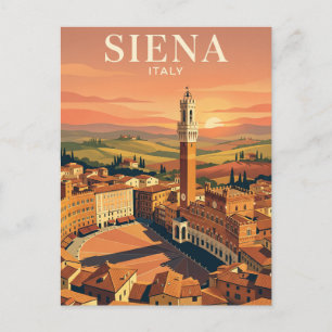 Antike Reise-Postkarte Siena Italien Postkarte