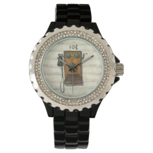 antike reizbare Telefonuhr Armbanduhr