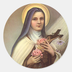 Antike religiöse Ostern, Nonne mit Kreuz Runder Aufkleber