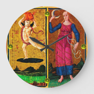ANTIKE RENAISSANCE-TAROTS / SONNE UND MOND GROßE WANDUHR