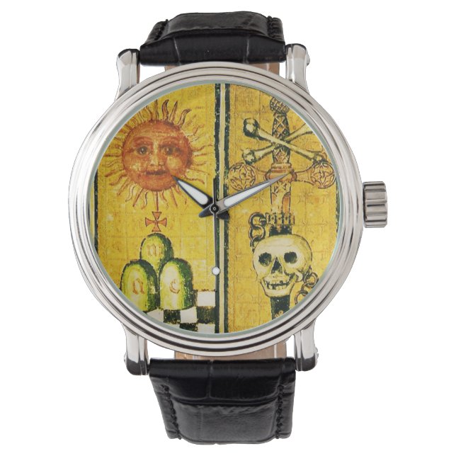ANTIKE RENAISSANCE TAROTS/THE SUN , ACE OF SWORDS ARMBANDUHR (Vorderseite)