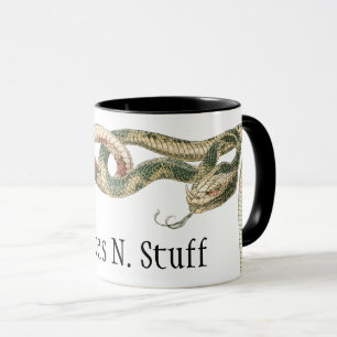 Antike Reptilien, ineinander verschlungene Schlang Tasse