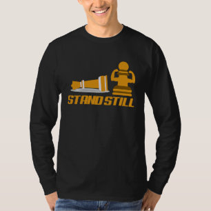Antike Retro-Schachspieler-Statue T-Shirt