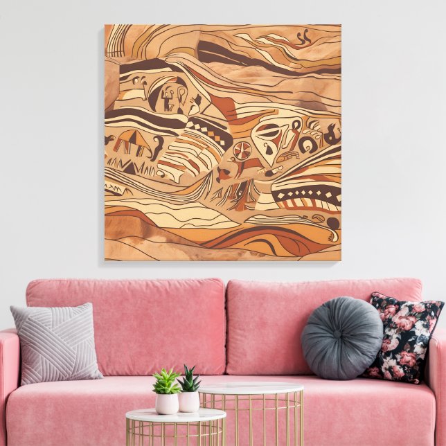 antike Rockkunst Leinwanddruck (Insitu (Wohnzimmer))