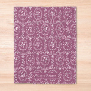 Antike Rokoko-Blumen Blumenmuster Personalisiert Fleecedecke