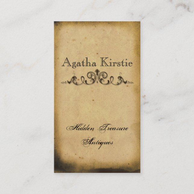 Antike Rolle-Visitenkarte Visitenkarte (Vorderseite)
