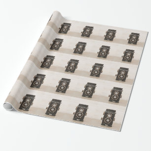 Antike Rolleiflex-Zweilinienkamera Geschenkpapier