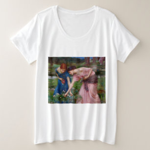 Antike Romantische Gartendamen Präraffaelitisch Große Größe T-Shirt