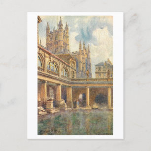 Antike römische Bäder, Bath, England Postkarte