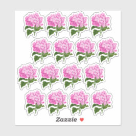 Antike rosa Hydrangea Blossom Stickers Aufkleber
