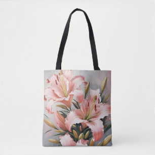 Antike rosa Lilien Tasche