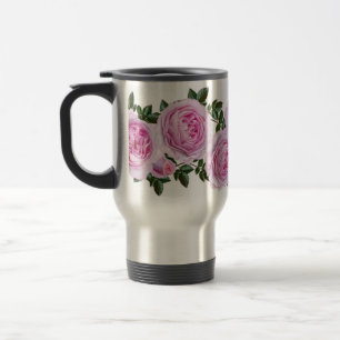 Antike rosa Pfingstrosen Reisebecher