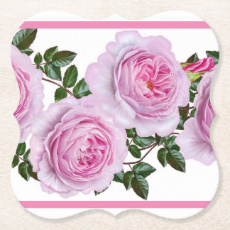 Antike rosa Pfingstrosen Untersetzer