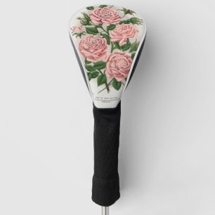 Antike rosa Rose botanische Cottagecore-Kunst Golf Headcover