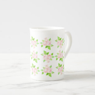 Antike rosa Rosen Bone China Tasse