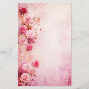 Antike rosa Rosen Briefpapier