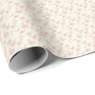 Antike rosa Rosen Coquette Geschenkpapier