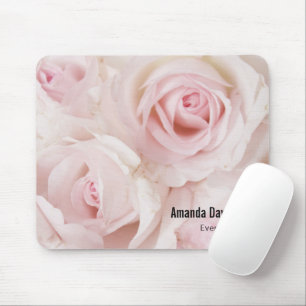 Antike rosa Rosen elegantes Bouquet Mousepad