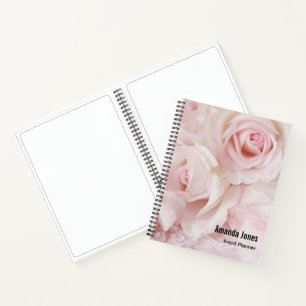 Antike rosa Rosen elegantes Bouquet Notizbuch