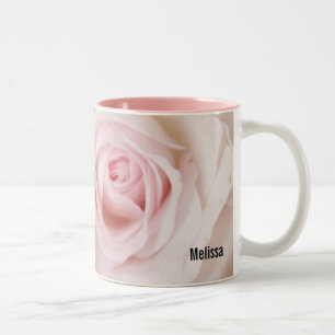 Antike rosa Rosen elegantes Bouquet Zweifarbige Tasse
