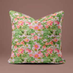 Antike rosa Rosen-Kissen in zartem Rosé Kissen
