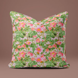 Antike rosa Rosen-Kissen in zartem Rosé Kissen