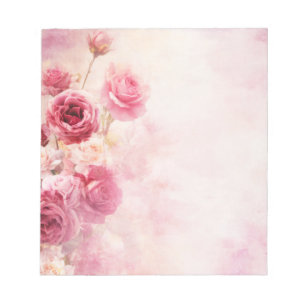Antike rosa Rosen Notizblock
