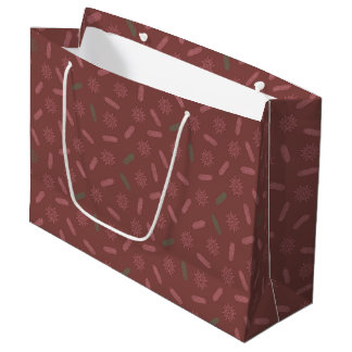Antike rosa Sterne und Baumschlösser Große Geschenktüte
